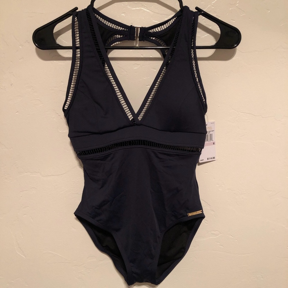 Michael Kors navy blue swimsuit